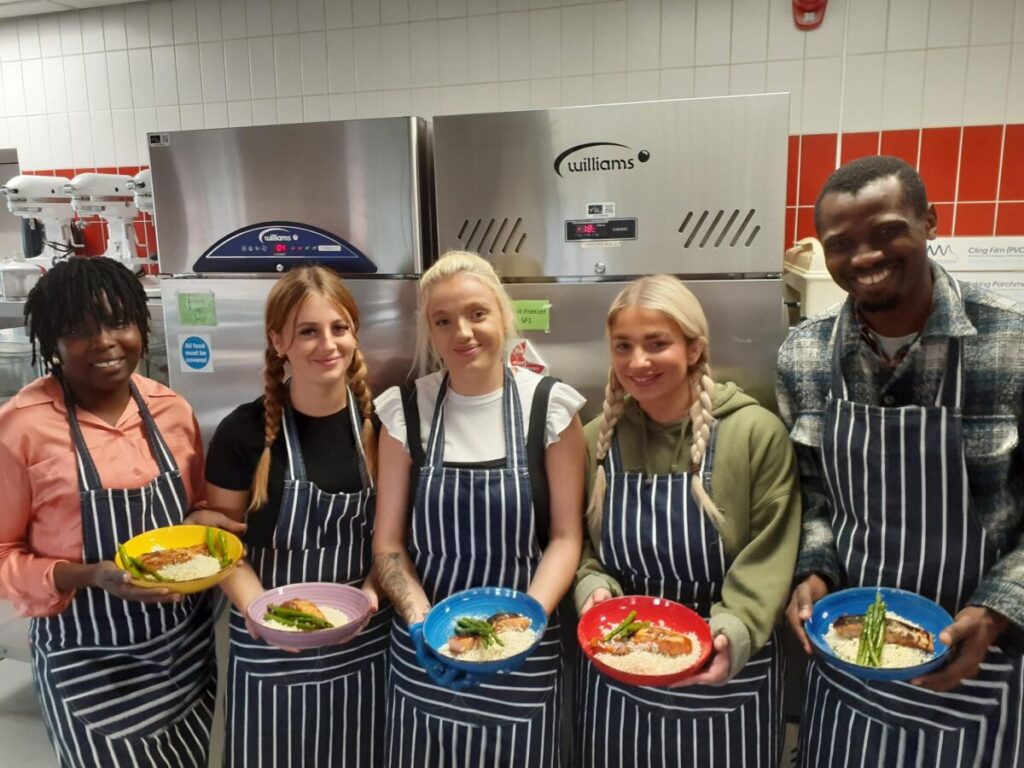 HFHC Training kitchen in Lincoln college